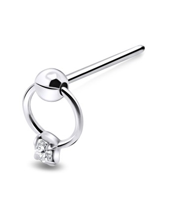 Dangling Stone Straight Nose Stud NSKA-828 